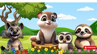 Relaxing And Adorable Animal Moments: Hyena, Stoat, Sloth, Owl | Soothing Music In Nature screenshot 4