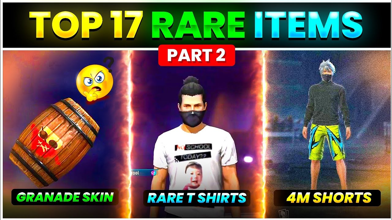 Top 17 ' Rarest Things ' Of Free Fire Battleground 🛑😱 #02