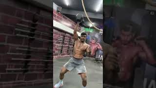 CrossFit strength n conditioning workout—-single arm devil press 10REPS -farmer walk 3 round X5 sets