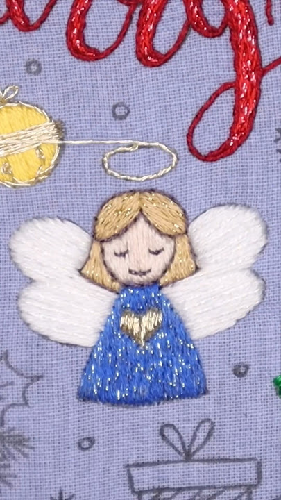 Advent Calendar Stitch-Along 🎄 Day 5: Holy Angel 👼🏻 FREE Christmas Pattern for Beginners #embroidery