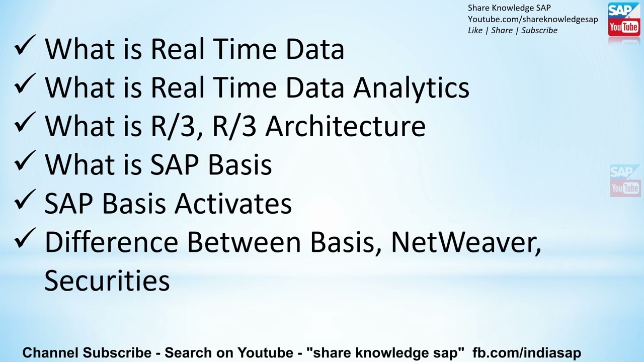 What is real time data how data analytics works basis vs netweaver r