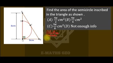Area of a semicircle inscribed in a right triangle