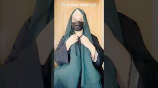 Party wear hijab tutorial #hijabehaya #hijabfashion #muslimgirls #youtubeshorts #viral