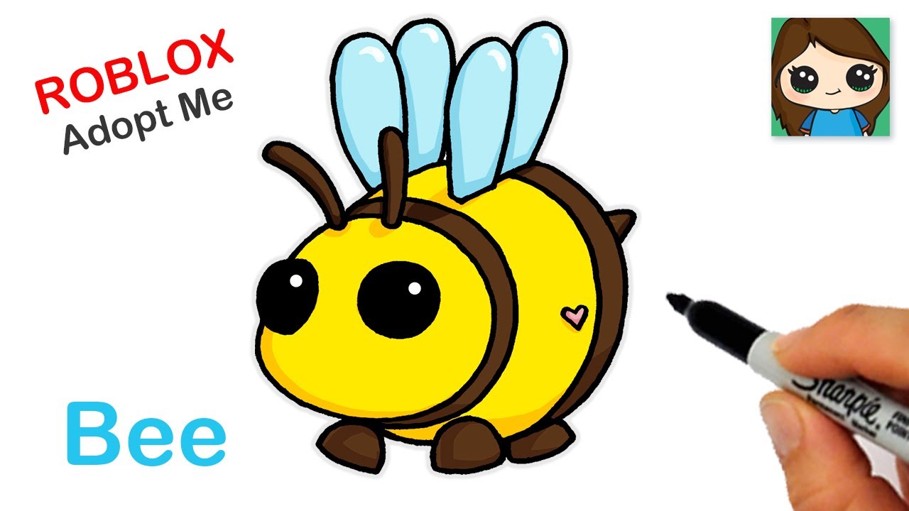 How to Draw a Bee ????Roblox Adopt Me Pet - YouTube