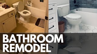 Bathroom Remodel  DIY Complete Removal & Renovation TIMELAPSE @tilebar @laticrete #tile