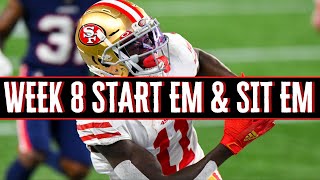 Fantasy Football Start Em and Sit Em Week 8 2020