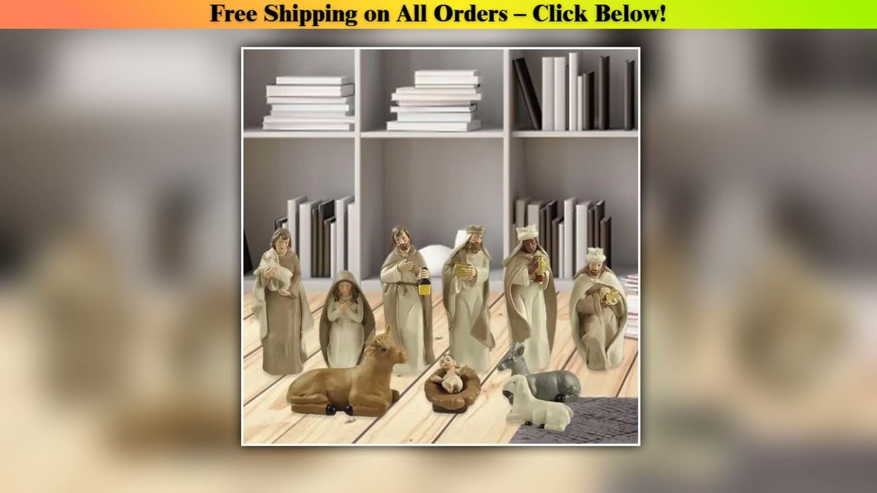 Christmas Nativity Figurines Resin Tabletop Nativity Scene Figures Small Christmas Figurines Decor