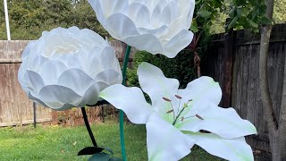 Giant lily tutorial from eva foam 2mm 🌸🌸🌸 #diy #tutorial #giantflowers #wedding #youtube