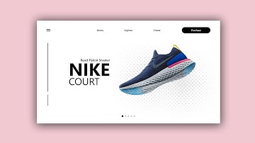 Web Design Speed Art #16 - Nike: React Flyknit Sneaker