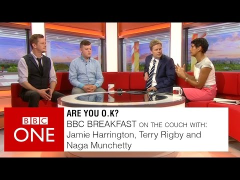 Are you O.K?  BBC Breakfast on the couch with Jamie Harrington, Terry Rigby and Naga Munchetty