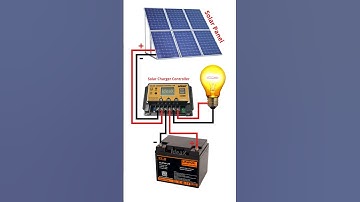 Solar System Wiring with Controller, Battery & Light 💡 #electronics #diy #ideax