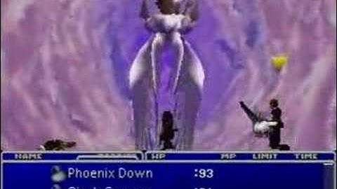 FFVII - Level 7 Tifa & Level 8 Cloud vs Safer-Sephiroth (No Materia)