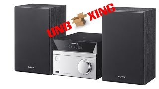 Sony Bluetooth Micro Hi-Fi Stereo Sound System with MP3 CD Player, Sleep Timer, Alarm Clock, USB & AUX Input, Remote Control Unboxing Sony CMT SBT20 | Micro Hifi