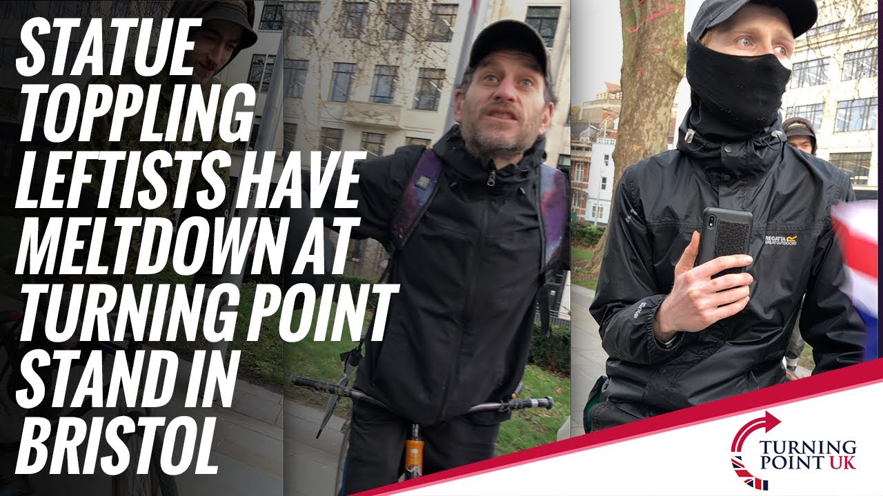 Statue toppling leftists have meltdown at Turning Point stand in ...