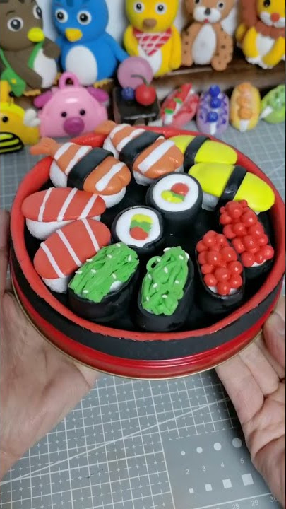 Handmade Miniature Realistic Mix Sushi with Polymer Clay #miniature#clay#creative#polymer#art