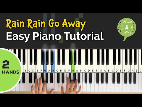 Rain Rain Go Away on the Piano (2 Hands) | Easy Piano Tutorial for Beginners