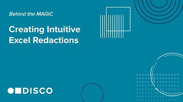 Creating Intuitive Excel Redactions