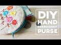 embroidery purse | Easy way to sew a purse for beginners #HandyMum ❤❤