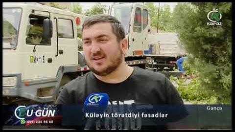 Güclü külək Gəncə və ətraf ərazilərdə fəsadlar törədib