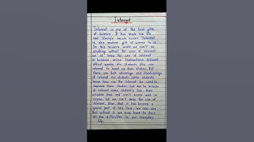 Essay on Internet in English #shorts #viral #ytshorts