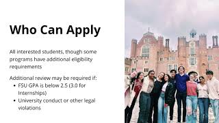 Famous How to Apply with FSU International Programs Wealth