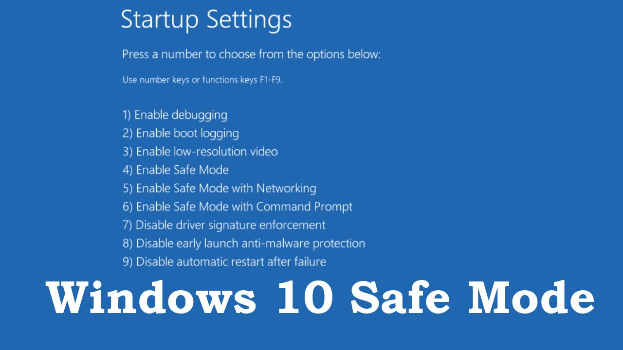 How To Boot Into Safe Mode On Windows 10 3 Ways Youtube