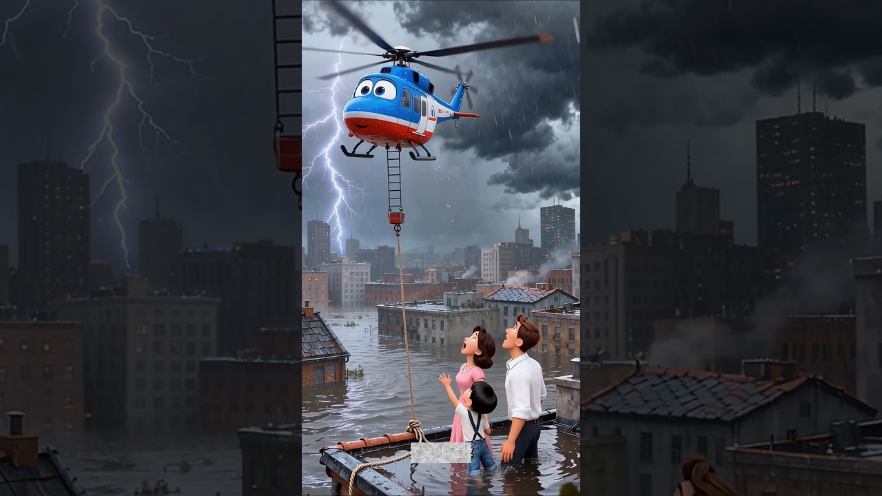 Flood Took Everything 🌊🚁 But a Father Saved His Son 🚁❤️‍🩹🥰 ! 