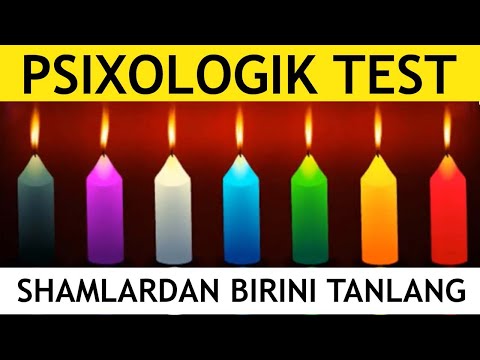 Shunchaki shamlardan birini tanlab, kimligingizni bilib oling! Onlayn psixologik test!