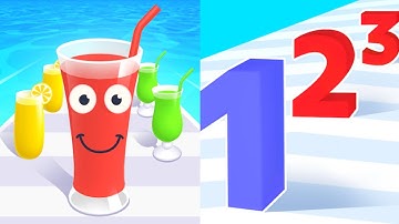 Juice Run vs Number Master 3D - All Levels Gameplay Walkthrough