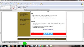 Ebay Auction Listing Template How To Edit Text With Kompozer