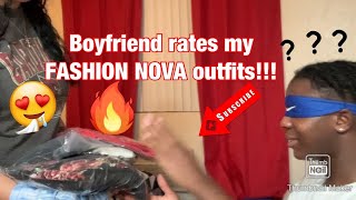 FIRST TRY ON HAUL | Boyfriend rates my FASHION NOVA outfits 🤩