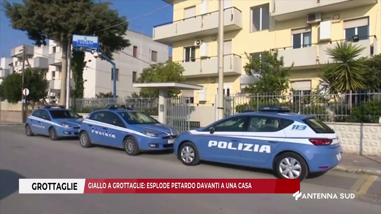 30 GIUGNO 2025   GROTTAGLIE TA   GIALLO, ESPLODE PETARDO DAVANTI A UNA CASA
