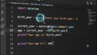 Full Python age calculator Update