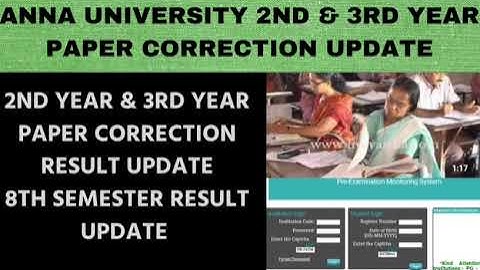 Anna university 2nd & 3rd year 4th 6th paper valuation and result update 8th sem result update