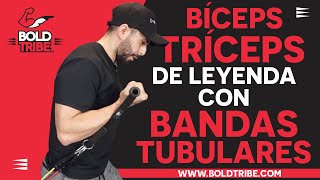 🔥 BÍCEPS y TRÍCEPS de LEYENDA | SUPERSET con BANDAS TUBULARES | #Adrianfit 💪