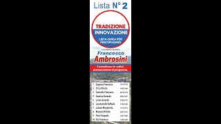 Presentazione lista n2 TRADIZIONE INNOVAZIONE