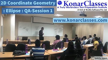 www.konarclasses.com : 2D-Coordinates-Geometry - Ellipse QA-Session-1