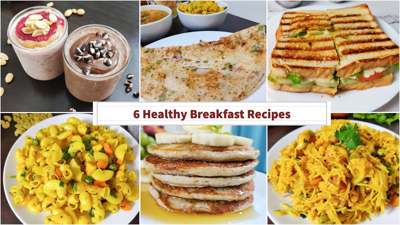6 Healthy Breakfast Ideas | Overnight Oats, Macaroni, Semiya Upma, Oats dosa, Sandwich, Oats pancake | Best Bites