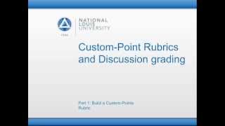 Grading Discussions Using Rubrics Part 1--Making a Custom Point Rubric (D2L 10.0)