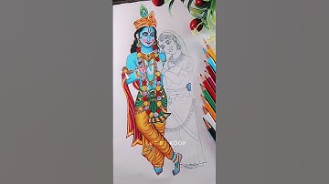 🥰Cute Radhe Krishna drawing 😍❤️ || part 2 #shorts #radhakrishna