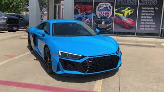 Audi R8 colorchange wrap in Light Blue!