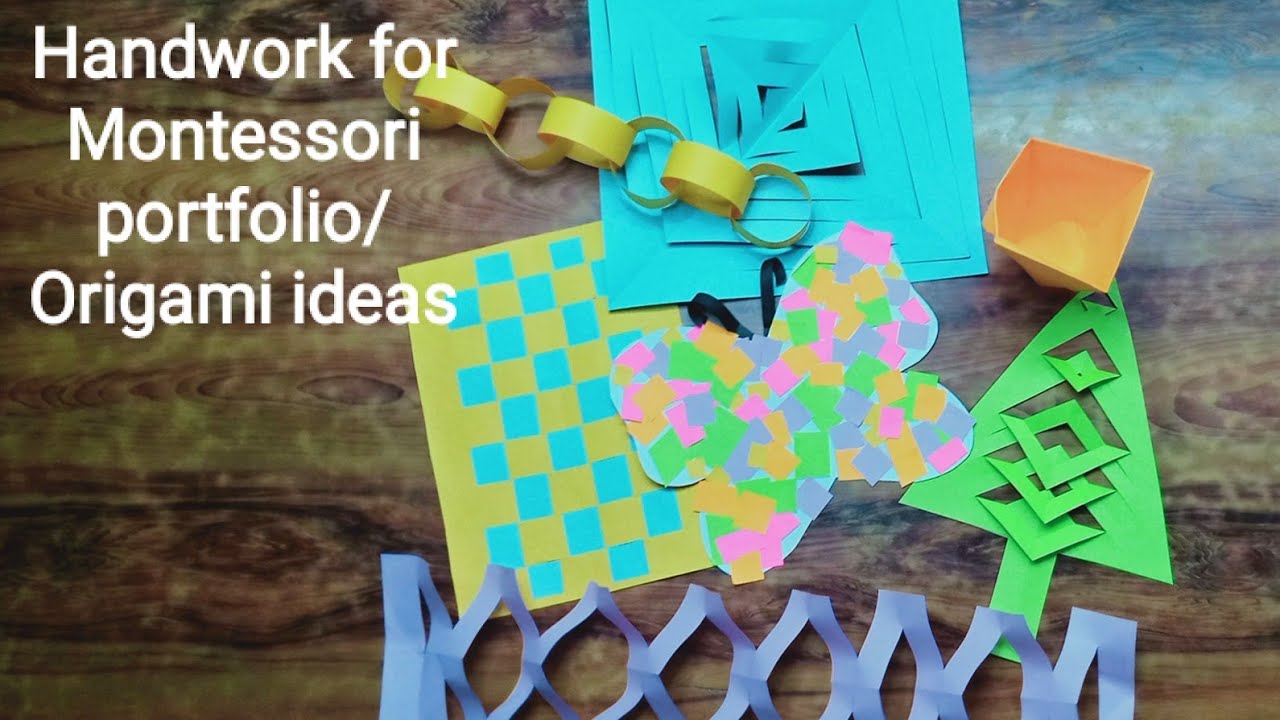 Origami ideas/hand made work of Montessori /PMC online classes YouTube