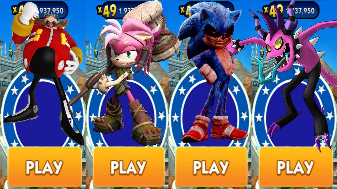 Sonic Dash - Sonic Exe vs Thorn Rose vs All Bosses Zazz Eggman All 70 ...