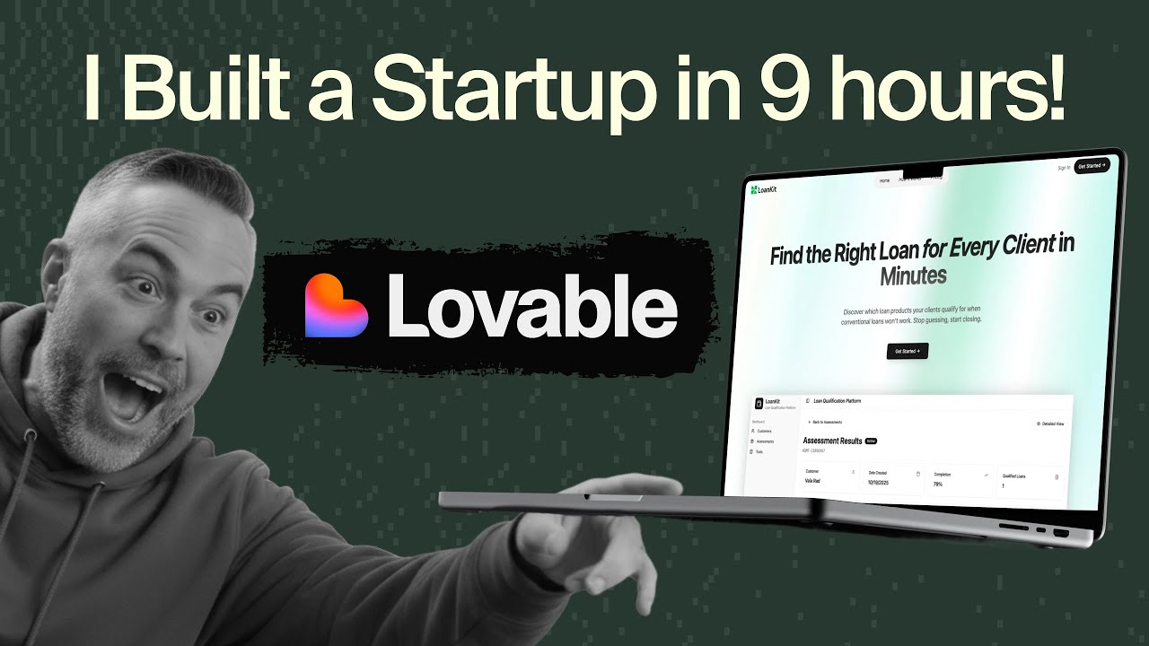 Building a SaaS in 9 Hours with Lovable (AI App Builder Tutorial) - YouTube