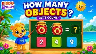 🔢 How Many Objects? | Count and Choose the Correct Answer | Counting Quiz for Kids | Kiddo Study