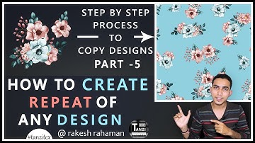 COPY A DESIGN -PART 5 for #digitalprint Designing | How to Create Straight & Cross Repeat  -IN HINDI
