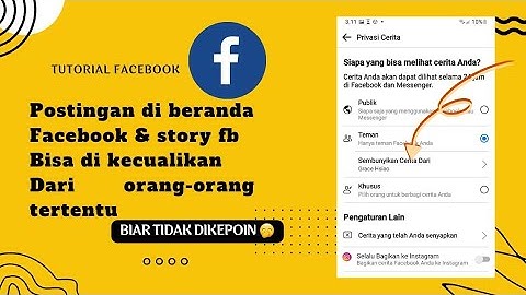 Bagaimana cara privasi postingan di FB?