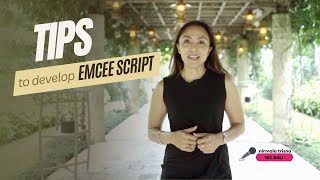 MC Script Writing, More Tips and Sample