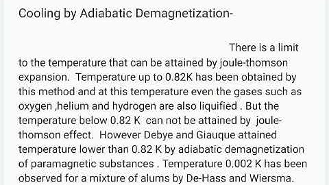 Cooling by Adiabatic Demagnetisation(LS-26)