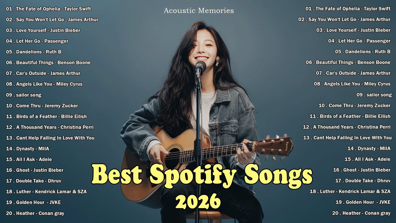 Best Spotify Song 2026 🎵🎧 English Acoustic Love Song | Love yourelf, Sailor Song, At my Worst